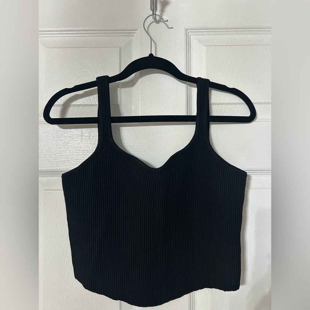 Brand New Promise Black Ribbed Tank Top